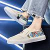 Summer Men Canvas Shoes Ice Silk Mesh Shoe Lazy Shoe Casual Shoes Slip-on Hemp Shoes Graffiti Espadrilles Men Footwear Flats New
