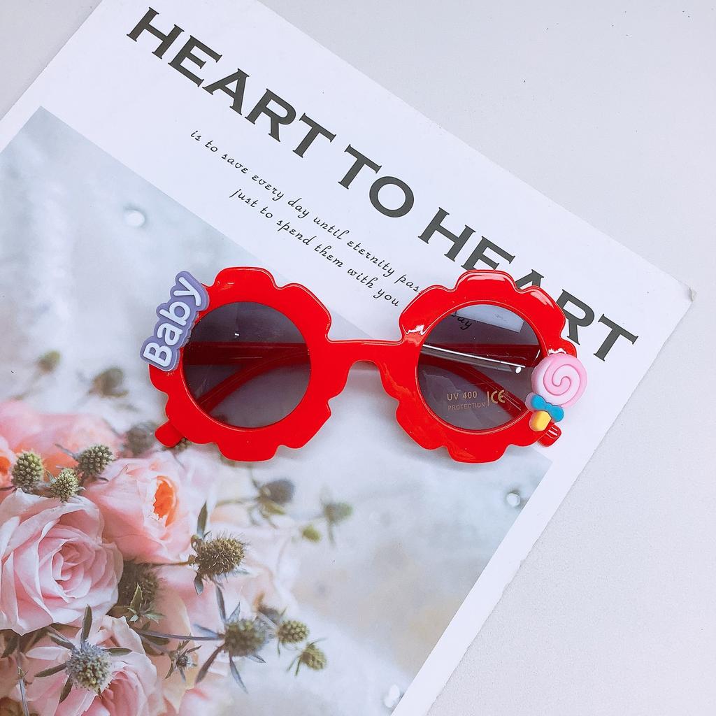 Детские солнцезащитные очки с подсолнухами, милые солнцезащитные очки с цветочным принтом, детские солнцезащитные очки с надписью «сделай сам» для девочек