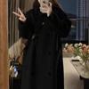 Шерстяное пальто в стиле Хепберн для женщин, осень-зима, новый стиль, небольшое шерстяное пальто средней длины в корейском стиле