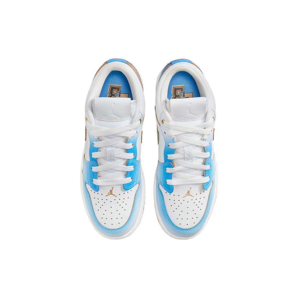 Детские кроссовки Air Jordan 1 Low SE GS Blue Gradient White Game-Royal University-Blue FN8895-141