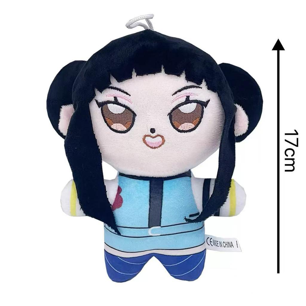 Scary Cute Blue Monster Cat Plush Toy Custom Stuffed Animal Decoration 10cm Plush Keychain
