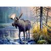Full Round Drill 5D DIY Diamond Painting Animal Moose Rhinestone Embroidery Cross Stitch