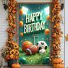 Фон на спортивную тематику Оранжевые шары Спортивный День Рождения Дисплей Задник Спортивная Тема Для Подростковой Вечеринки В Помещении