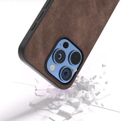 Чехол для iPhone 16 Pro Max из искусственной кожи, гибридная накладка для телефона из ПК и ТПУ