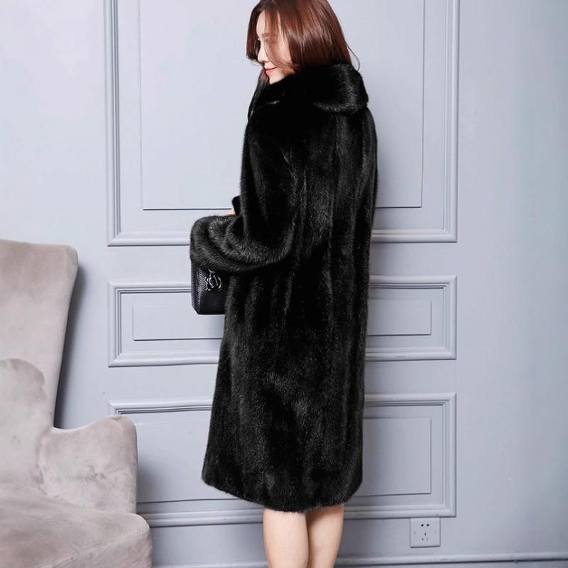 2026 Fall Winter Long Faux Fur Coat Women Hooded Commuter Style
