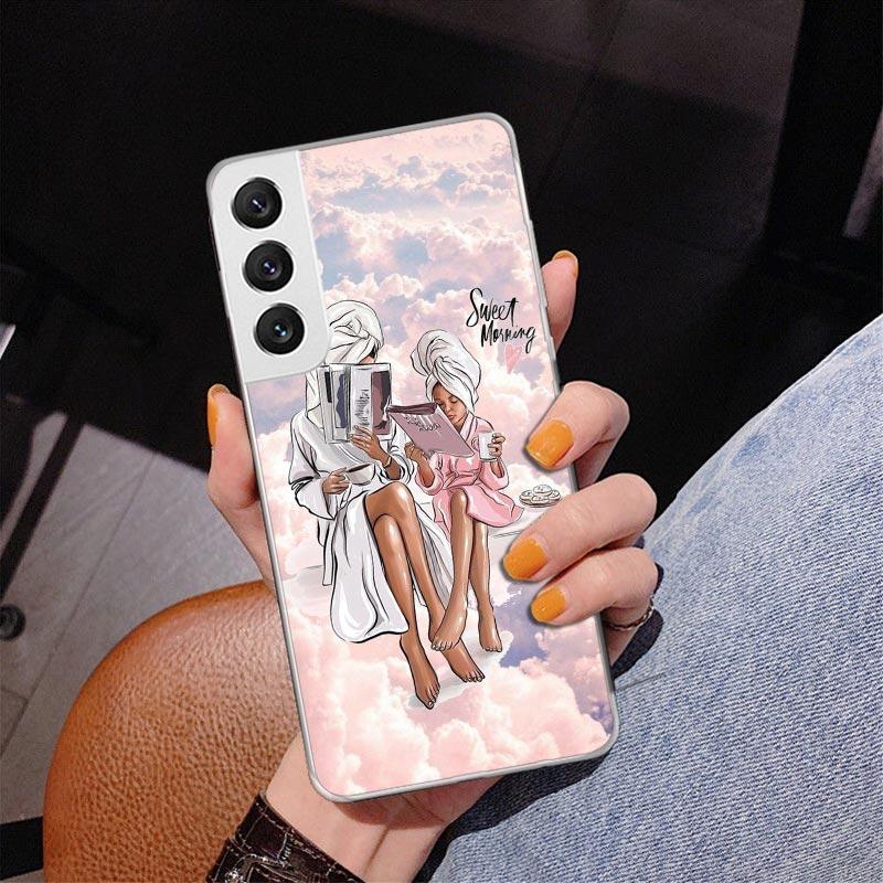 Girl Super Baby Mom Pink Phone Case For Samsung Galaxy S24 S25 Edge S26 Ultra S23 S22 S21 Plus S20 FE + Personalized Print Cover