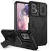 Бронированный чехол Funda для Motorola Moto G Play Stylus Power Edge 2024 2025 Чехол со шторкой для защиты объектива камеры Чехол с поддержкой беспроводной зарядки