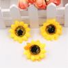 50 Pcs Artificial Flower Yellow False Sunflower 4cm 6cm 10cm Sizes For Handmade Craft Projects
