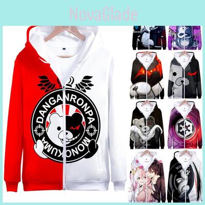 Уютная толстовка Danganronpa Monokuma с ярким 3D-принтом для фанатов аниме
