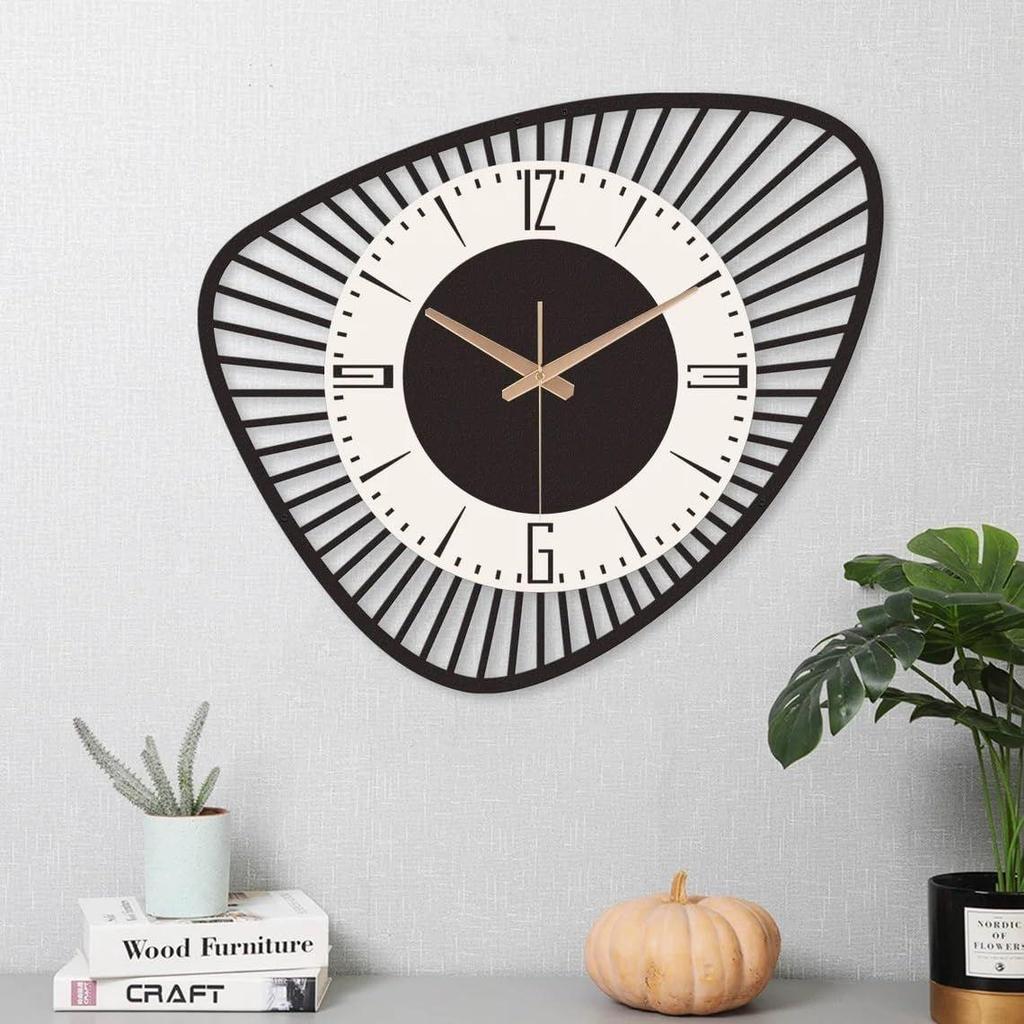 Большие настенные часы с картой мира, Металлические минималистичные современные часы, Круглые бесшумные настенные часы с батарейным питанием для гостиной/дома/