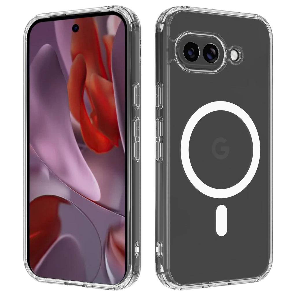Для Google Pixel 10a Прозрачный Магнитный Чехол для Телефона ТПУ + Акриловая Задняя Крышка