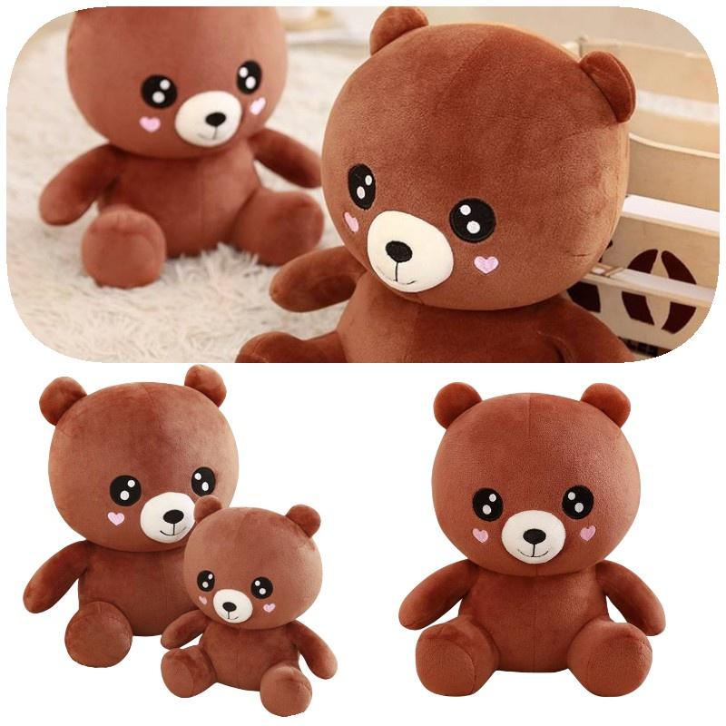 Cute Brown Bear Plush Toy Stuffed Animal Teddy Bear Doll Gift For Kids Girls
