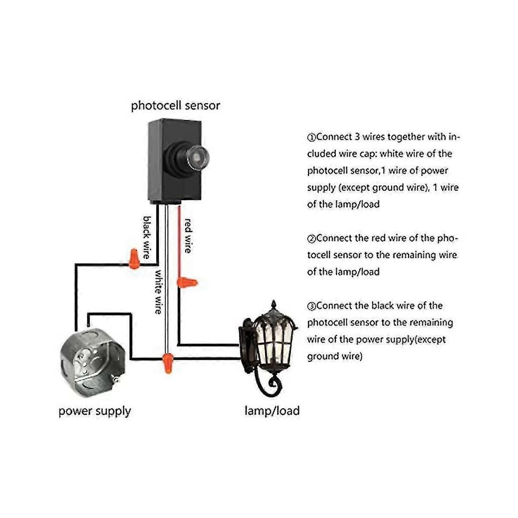 Dusk To Dawn Sensor 2 Packs, Photocell Light Sensor For Outdoor Lighting, 120-277v Photoelectric Sw