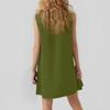Women's Fashion Casual Sleeveless Round Neck Ruffle Dresses