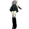 Women Punk Lace Up Straps Flared Leg Warmers Japanese Harajuku Eyelets Knee Length Foot Cover Long Tube Socks Streetwear
