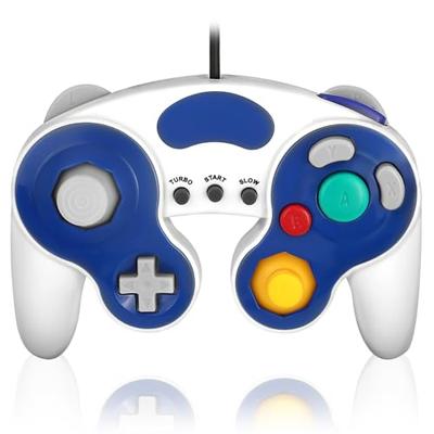 Игровой контроллер K&SGAMER для GameCube (с поддержкой вибрации для GC, WiiU, Wii и GameCube) (Синий и Белый)