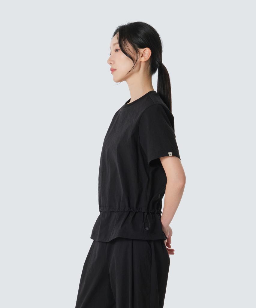 SNOWPEAK APPAREL Minute Women'S String Short Sleeve T-Shirt (S26Mwfts73) Black