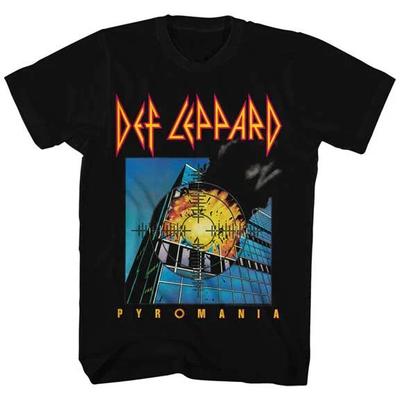 Def Leppard Pyromania Обложка Альбома Мужская Футболка Рок-Группа Музыкальная Атрибутика