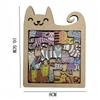 Unique Cat Shaped Wooden Puzzle Irregular Difficult Brain Teaser Educational Toys Creative Ideal Gift for Teens Boys Girls