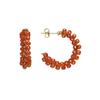 Boucles D'oreilles Luxenter En Argent 925 Et Cristal Orange 18k - Siran