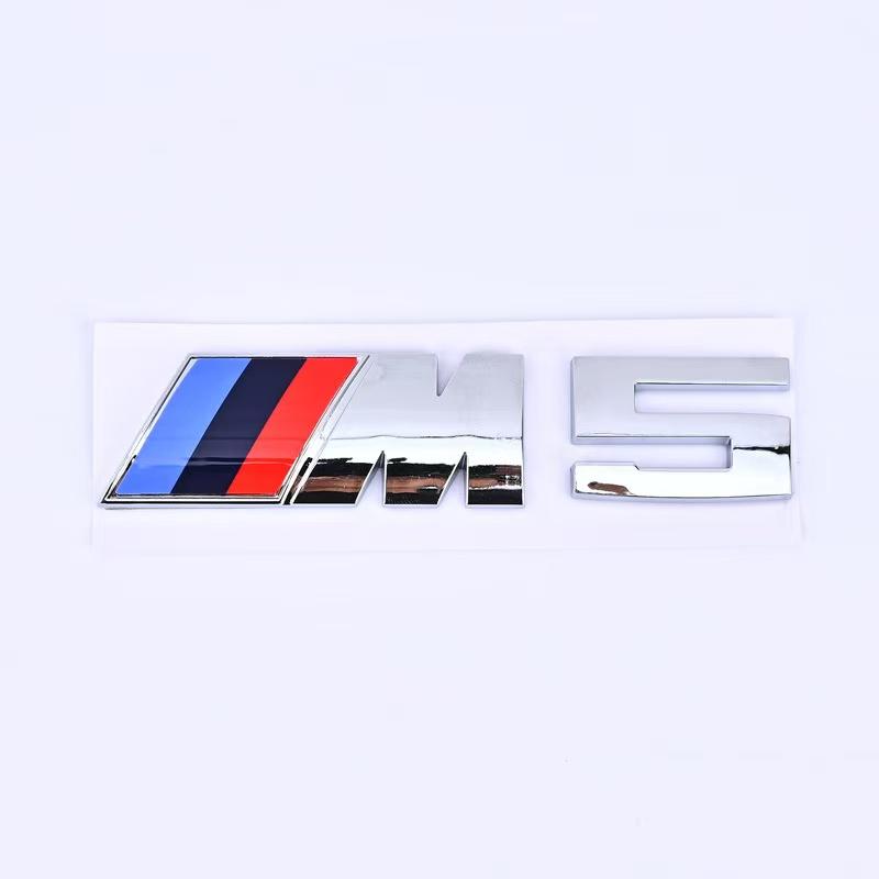 Suitable for BMW Group M standard M1 M2 M3 M4 M5 M6 M7 trunk tail standard ABS logo sticker modified silver/black.