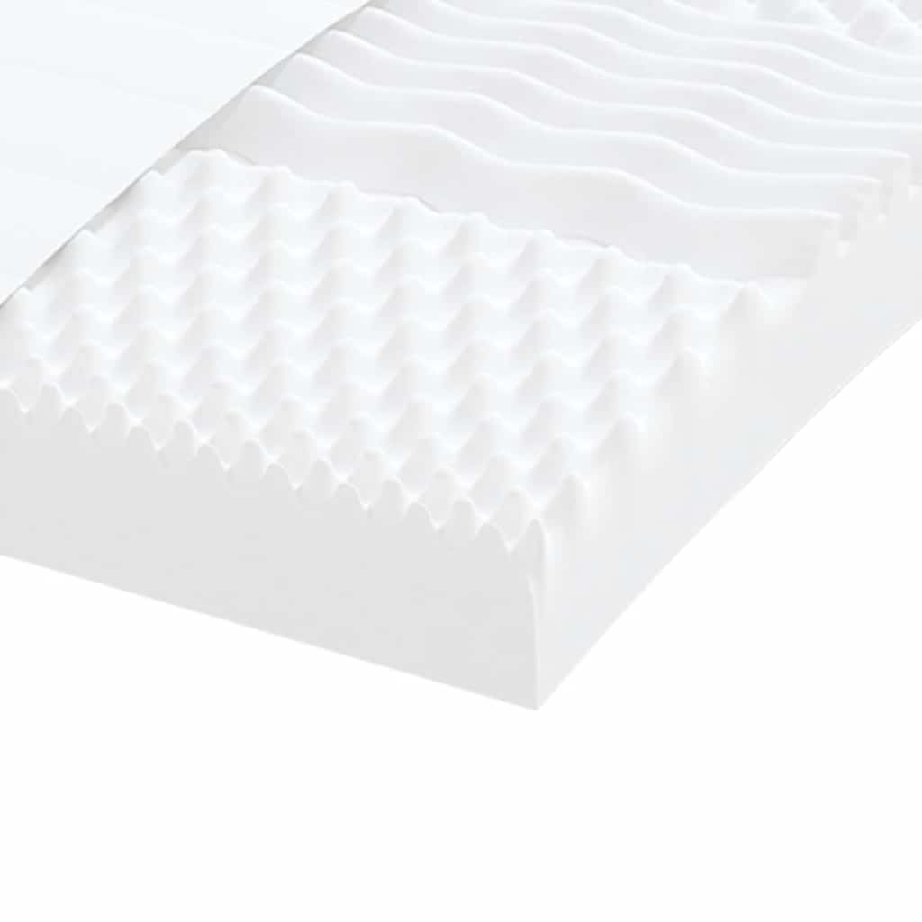 Vidaxl Materac Piankowy, Biały 160X210 Cm, 7-Strefowy, Twardość 20 Ild