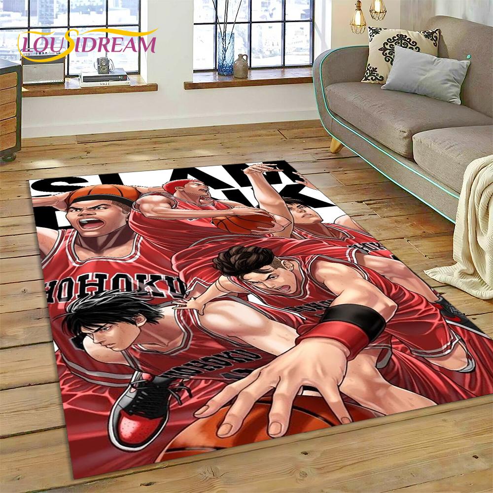 Мультфильм Slam Dunk Баскетбол Аниме Ковер ковер для гостиной Спальня Домашний декор, напольный коврик Нескользящее украшение для дивана Коврик
