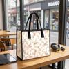 Floral Print Tote Bag Stylish Casual Shoulder Bag Large Capacity Daily Use Bag for Ladies