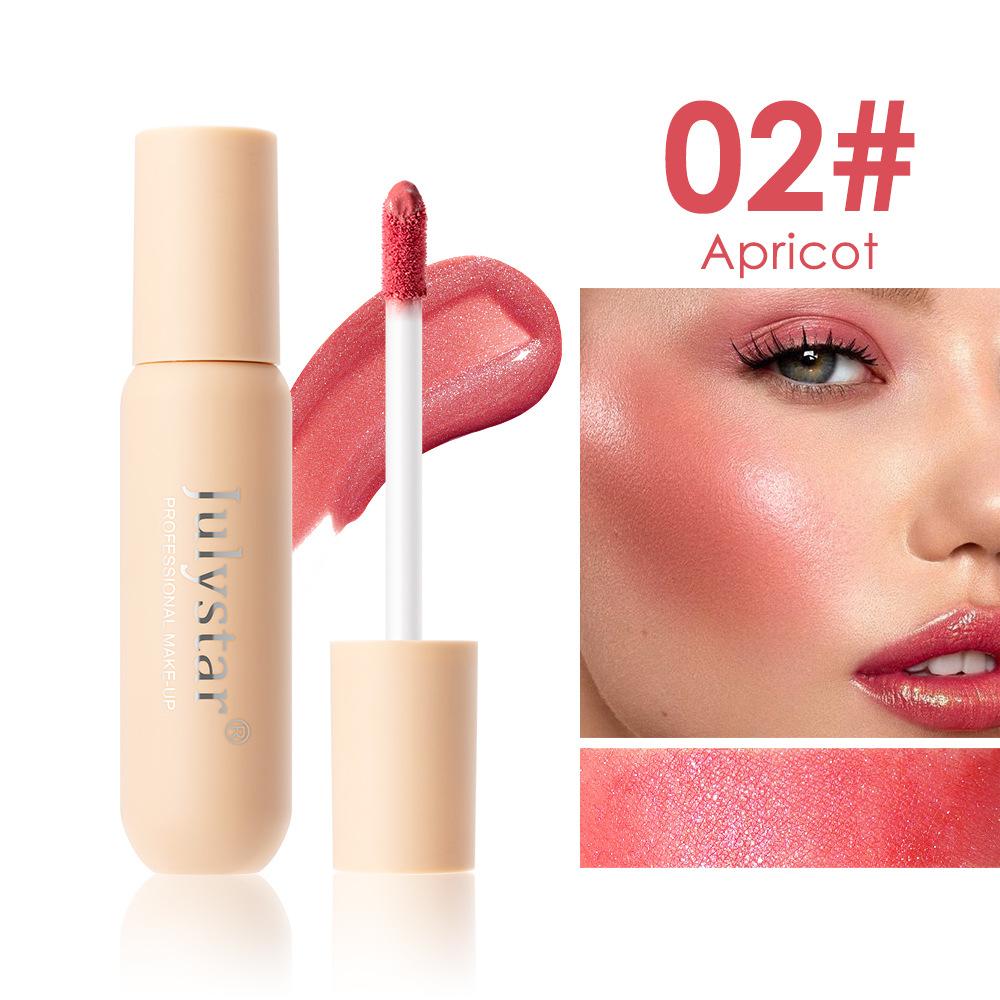 6-color pearlescent shimmery liquid blush Makeup, long-lasting and easy to apply, natural rouge blush