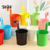 Space-saving Planter Metal Hanging Flower Pot with Drain Hole Detachable Indoor Hook Railing Plant for Balcony Garden Fence Multi-use Container