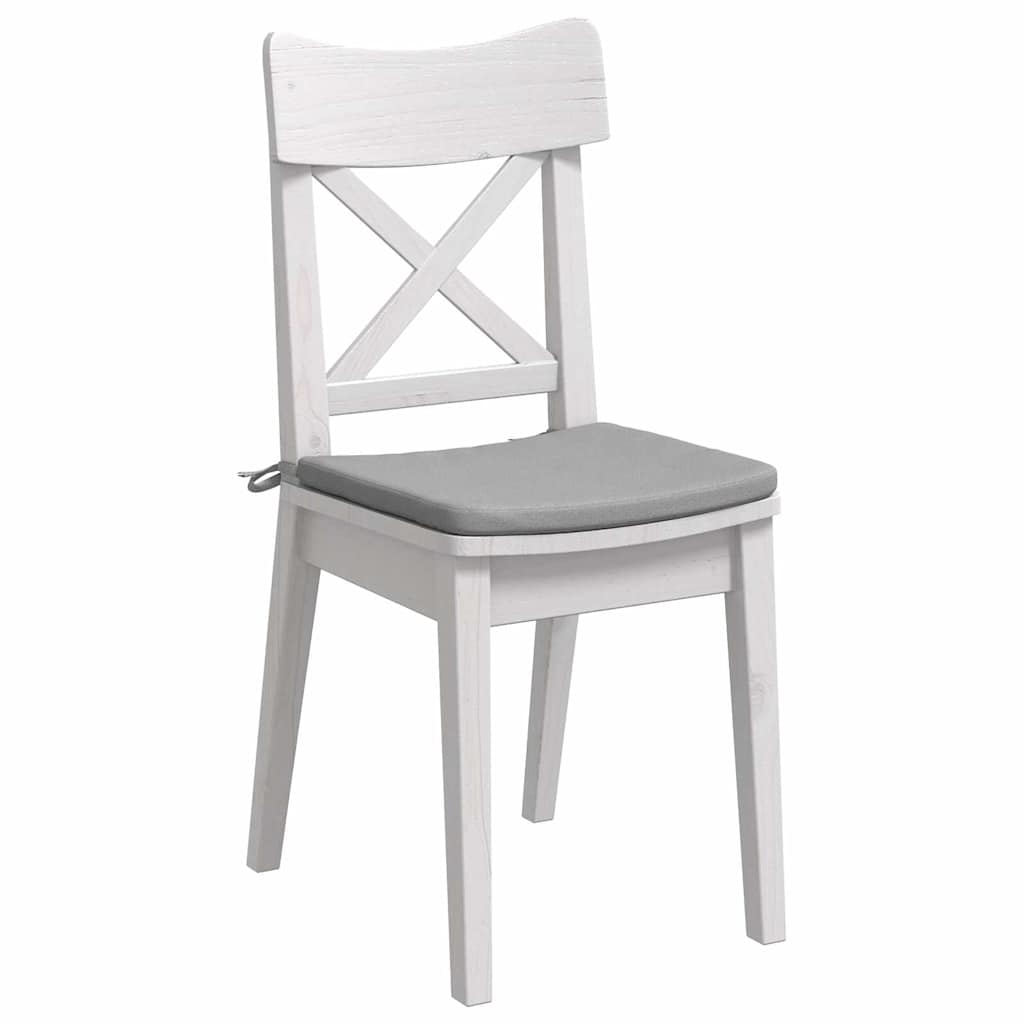 Seat Cushions 4 pcs Cloud Grey 40 x 40 x 3 cm Fabric