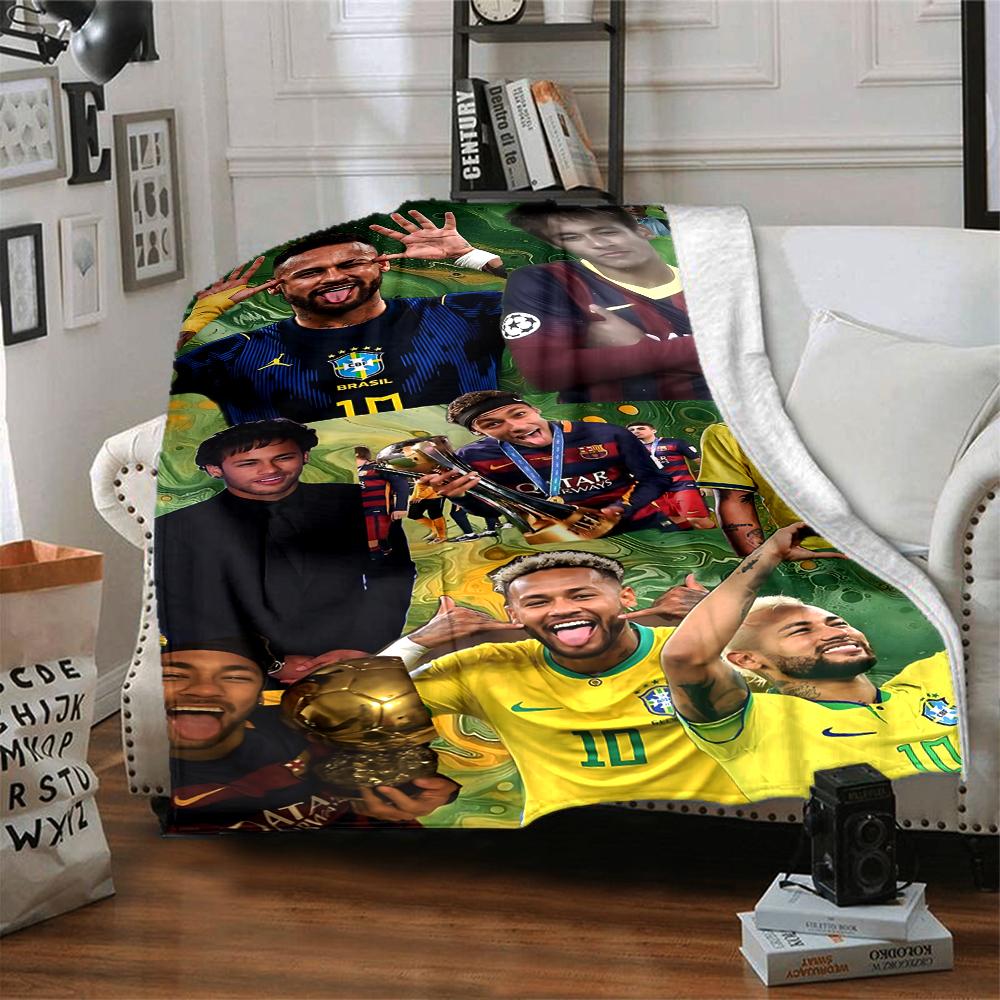 Brazilian Football Legend printed flannel breathable and warm blanket, a stylish home gift, suitable for home, office and bedspread use. 15a133