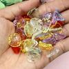 DIY Handmade Materials Loose Beads Acrylic DIY Hair Jewelry Accessories for Earrings Necklace 50pcs/set Transparent Petal Beads Pendant