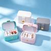 Compact PU Leather Jewelry Box for Rings, Earrings & Necklaces - Elegant Gift Idea