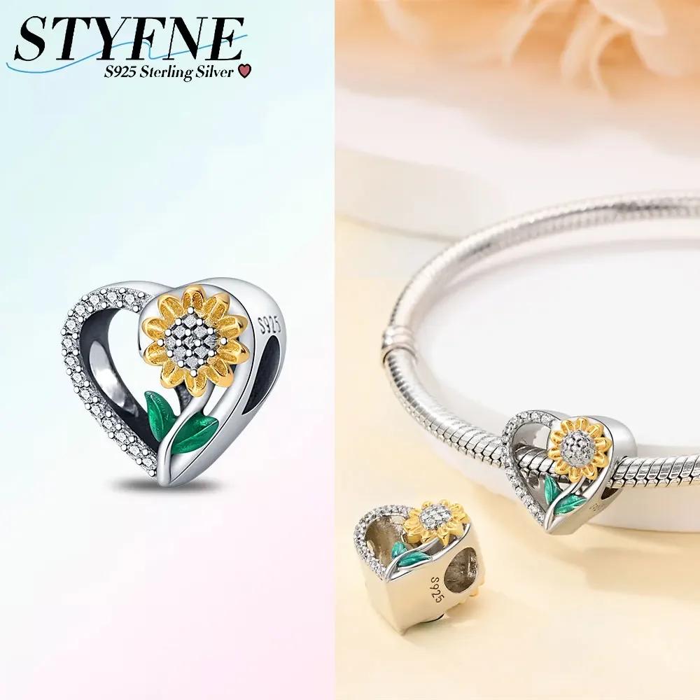 Charm Bead Components Copper Metal Compatible With Authentic Original Bracelet High Quality Fine Jewelry Womens Brand Latest Arrival Autumn Sunset