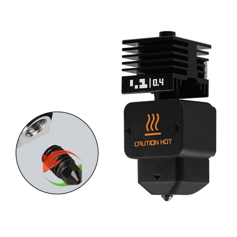 Интегрированный хотенд с быстросъемным креплением, силиконовым чехлом и съемным соплом для 3D-принтеров серии H2D Mini