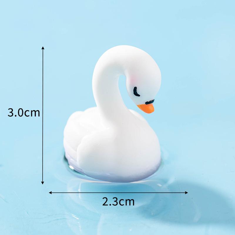 Мох Микро Ландшафтный Декор Милый Элегантный Черно-Белый Лебедь Животное Украшение Бонсай Настольное Украшение Автомобиля