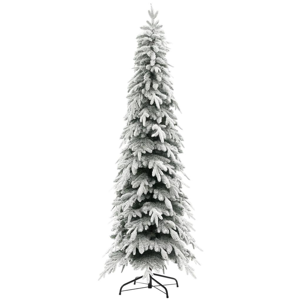 Artificial Christmas tree 210 cm, looks like a real tree with 800 dense branches, artificial snow, car opening
