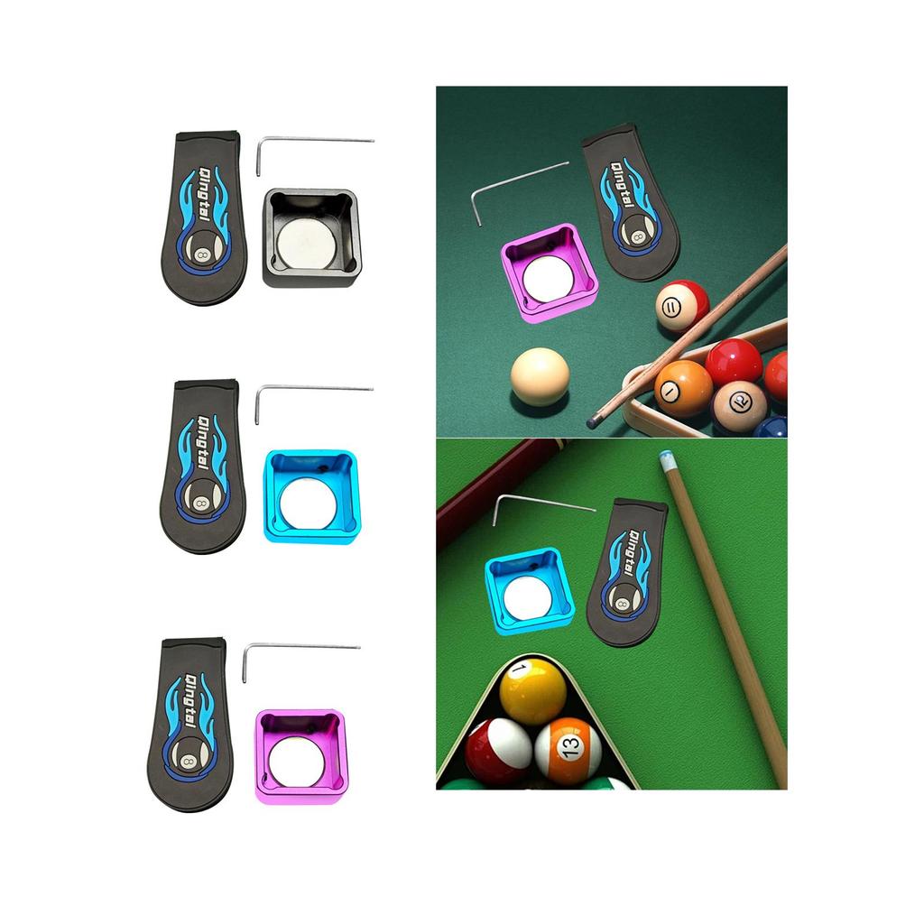 Chalk Holder Pool Cue Chalk Holder with Fixed Clip Pool Snooker Sports Accessories for Billiard Practical Tool Pool Cue Snooker