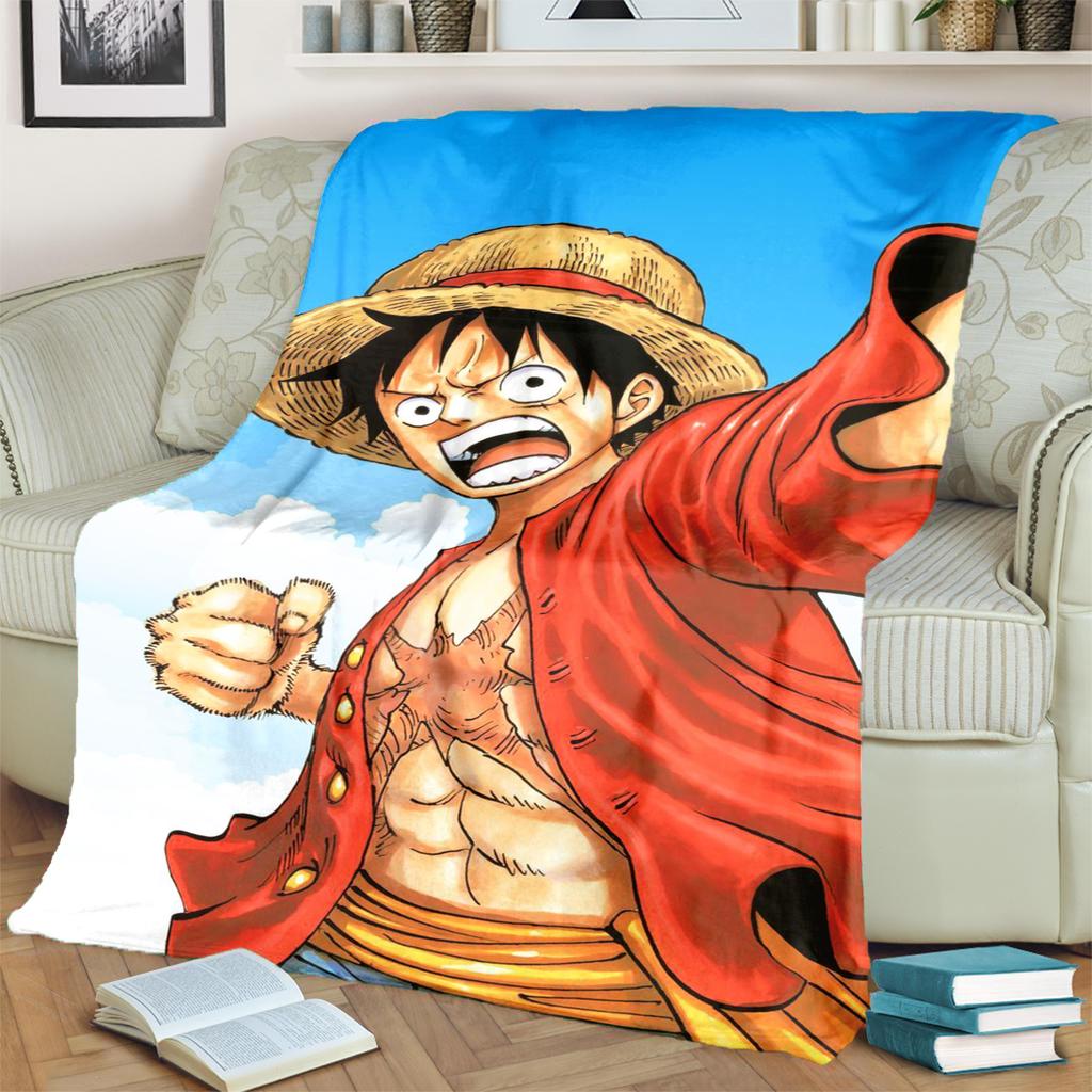 Warm "ONE PIECE" Pattern Blanket Soft Flannel for Chair, Sofa, Bed and Travel
