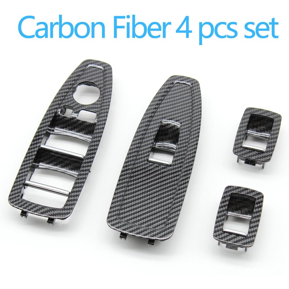 Внутренняя дверная ручка из углеродного волокна с принтом для BMW 3 4 серии F30 F31 F32 F33 F34 F35 F36 F80 F82 F83 318i 320i 328i