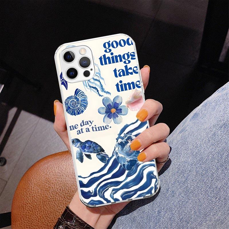 Чехол для телефона Ocean Starfish Sea Turtle Shark для iPhone 17 Air 16 Pro Max 16E 15 + 14 Plus 11 12 13 Mini 7 8 SE Подарок Печатная Крышка F