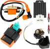 Ignition Coil Starter Solenoid Voltage Regulator CDI Compatible with Tao tao Coolster 125cc 110cc 90cc Kazuma Baja Chinese ATV Quad 4 Wheeler SSR