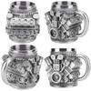 Engines Coffee Mug Stainless Steel Mug Resin Personalized 3D Engines Mug 15oz Water Cup for Boyfriend Or Dad Gift
