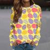 Women's Fashion Casual Long Sleeve Printed Round Neck Sweatshirt Top