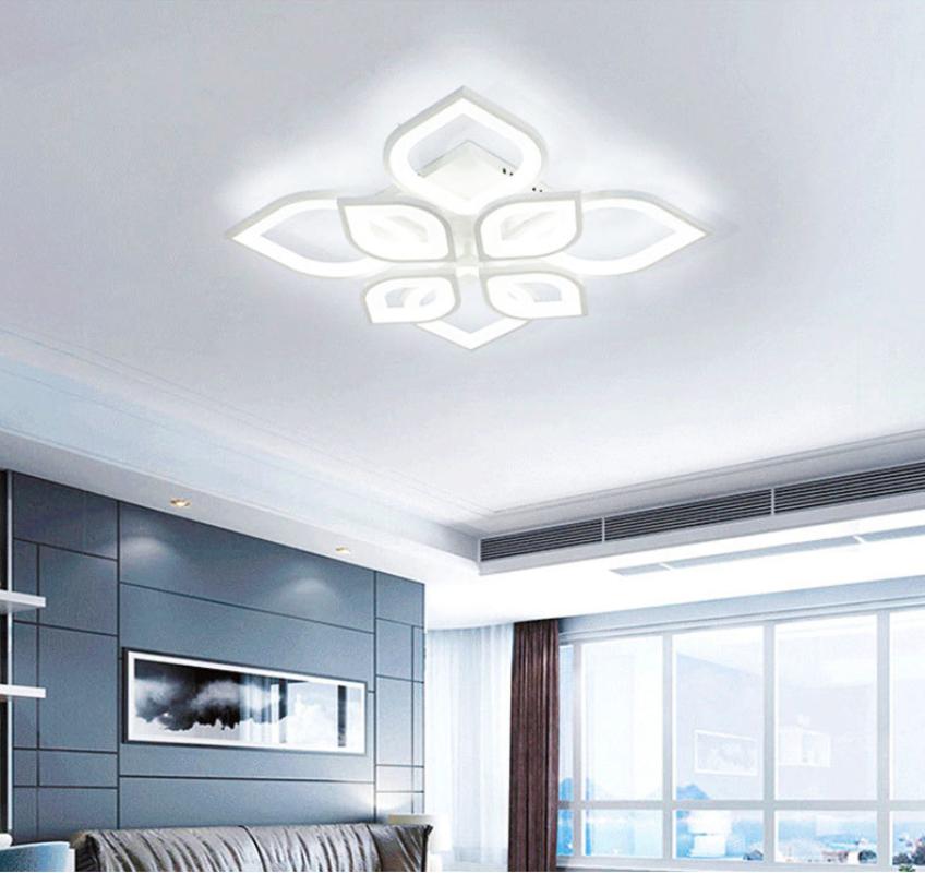 Современные люстры, светодиодные простые цветочные узоры для спальни, столовой, акриловый потолочный светильник, домашние светильники