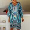 Plus Size Beach Cover Up Robe Plage Sarong Swimsuit Cover Up Fashion Print Mujer Beachwear Bathing Suit Women Maxi Dress