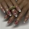 24Pcs Valentine White French Tip Press On Nails High Quality Fake Nails Gift For Girlfriend
