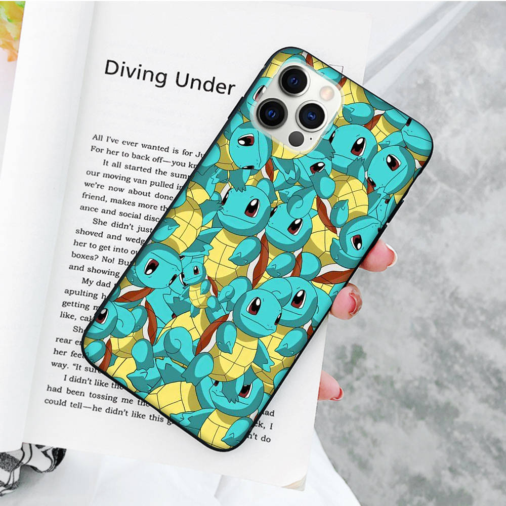 JP38 Pokemon Pikachu Black Soft Case for Xiaomi Poco X6 X4 M5 M6 F5 F6 C65 C55 C50 C51 C40 Pro Redmi 14C A3X 13C 12C 11T 10A 9C Note 7 6 8A Plus