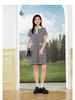 [Same as in the mall] Lagogo Lago Valley new style temperament striped lapel comfortable elastic skirt for children